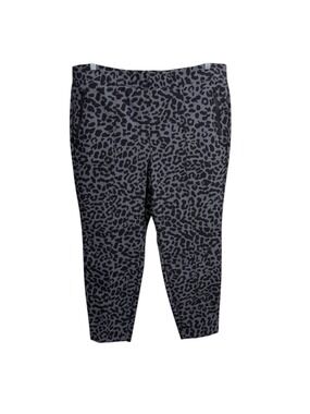 Lane Bryant Leopard Print Crop Pants Gray Black Size 22 Stretch